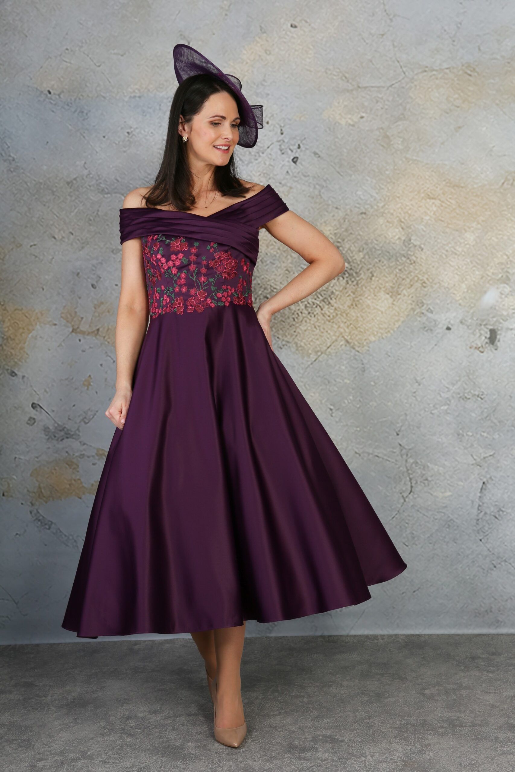 RDAD1306 mother of the bride outfit in Amethyst/Autumn Hydrangea
