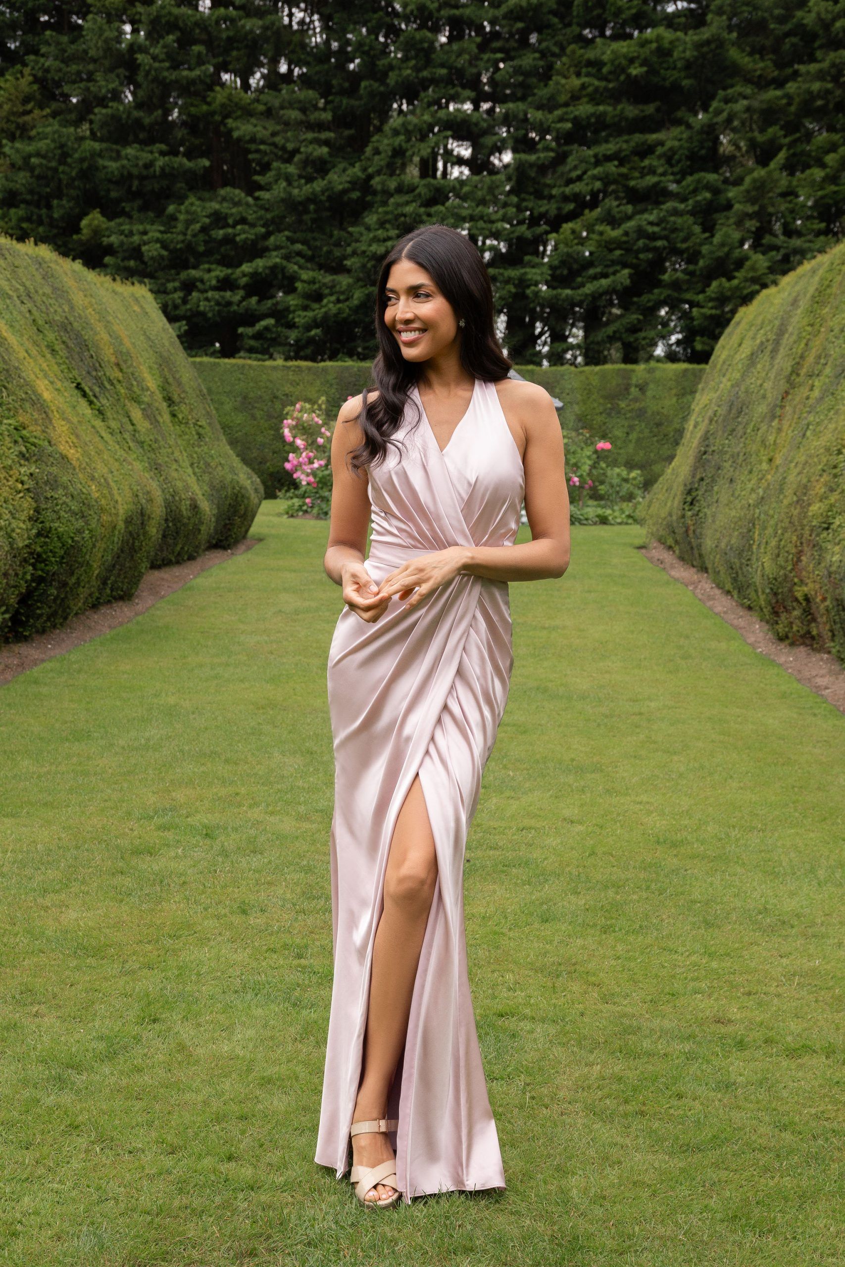 WN3007 bridesmaid dress in Dusky Pink
