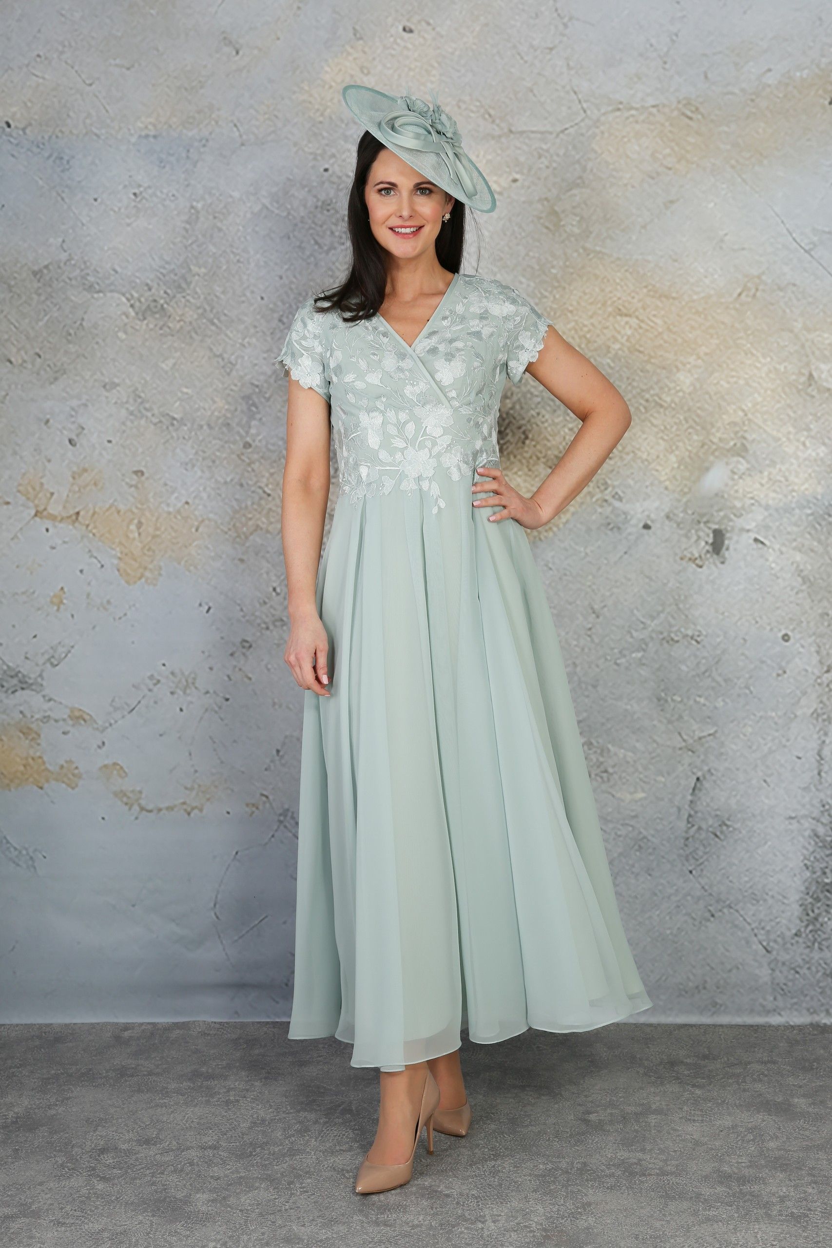 RDAD1301 mother of the bride outfit in Eucalyptus/Eucalyptus