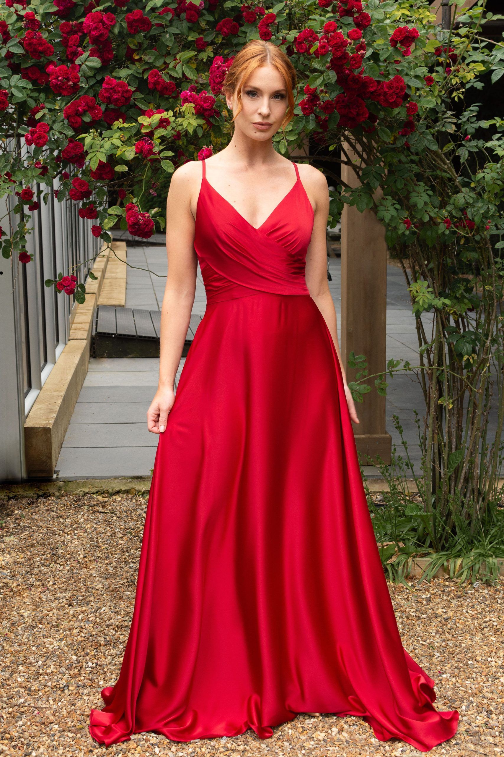 WN3008 bridesmaid dress in Garnet