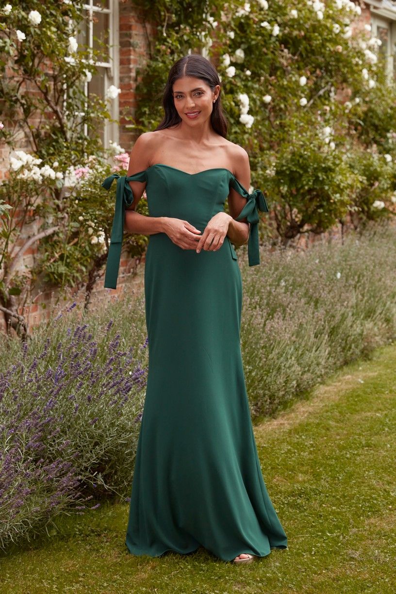 WN3034 bridesmaid dress in Hunter Green