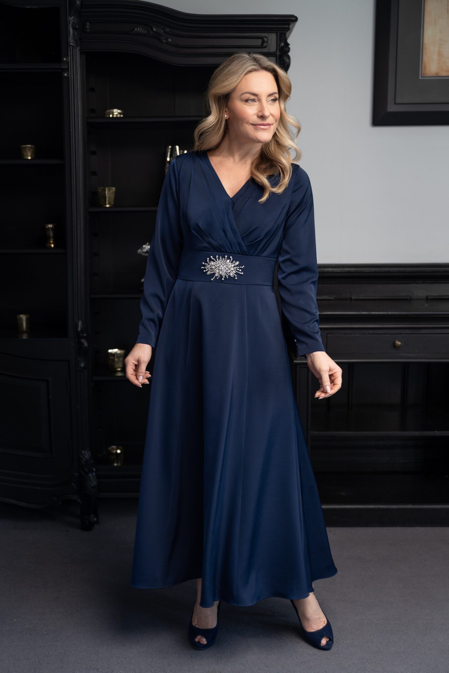 RDAD1347 mother of the bride outfit in Navy