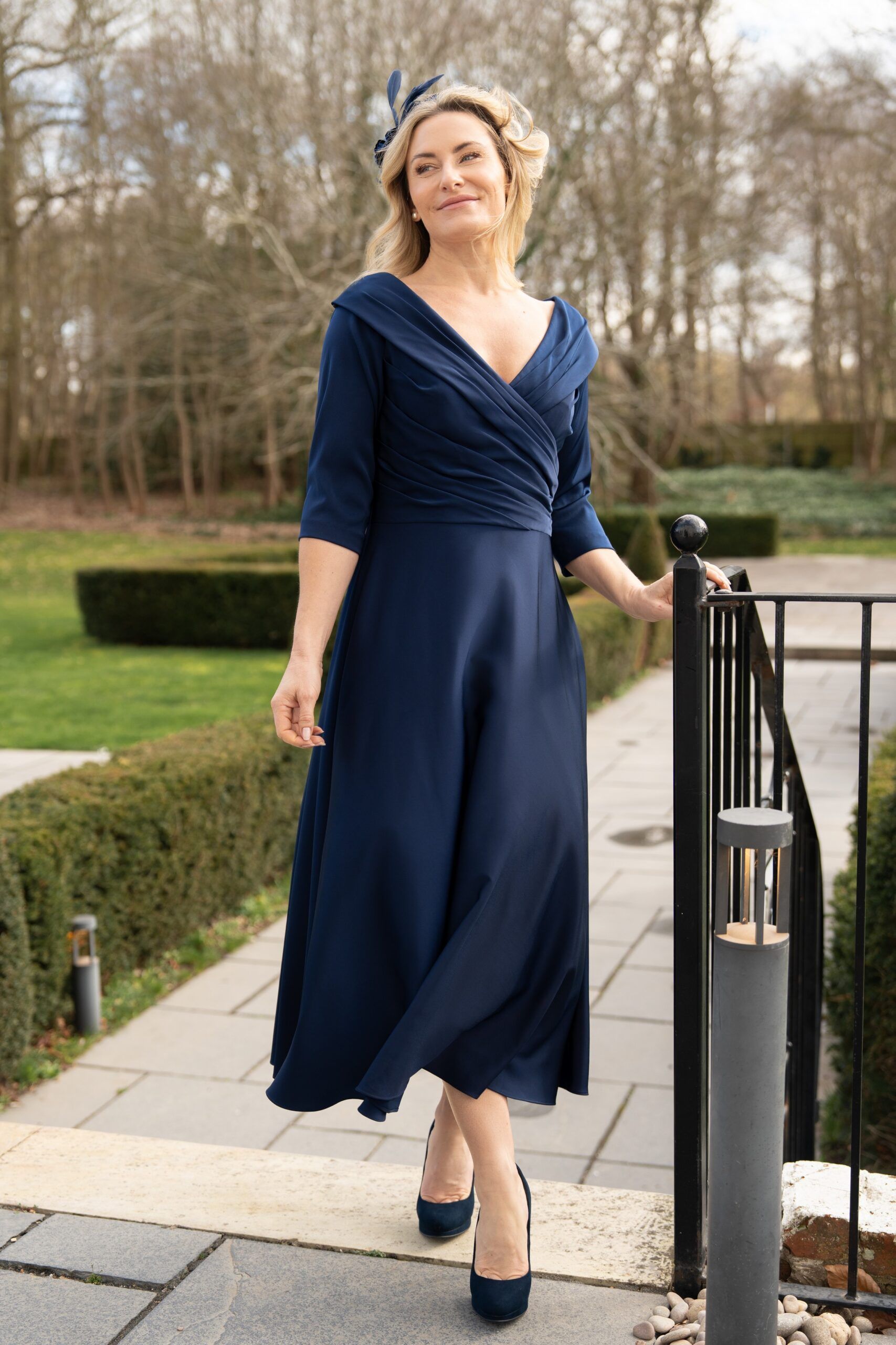 RDAD1349 mother of the bride outfit in Navy