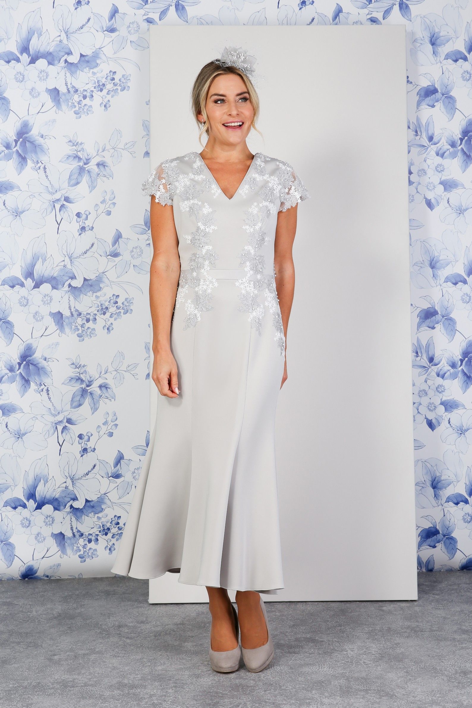 RDAD1214 mother of the bride outfit in Platinum