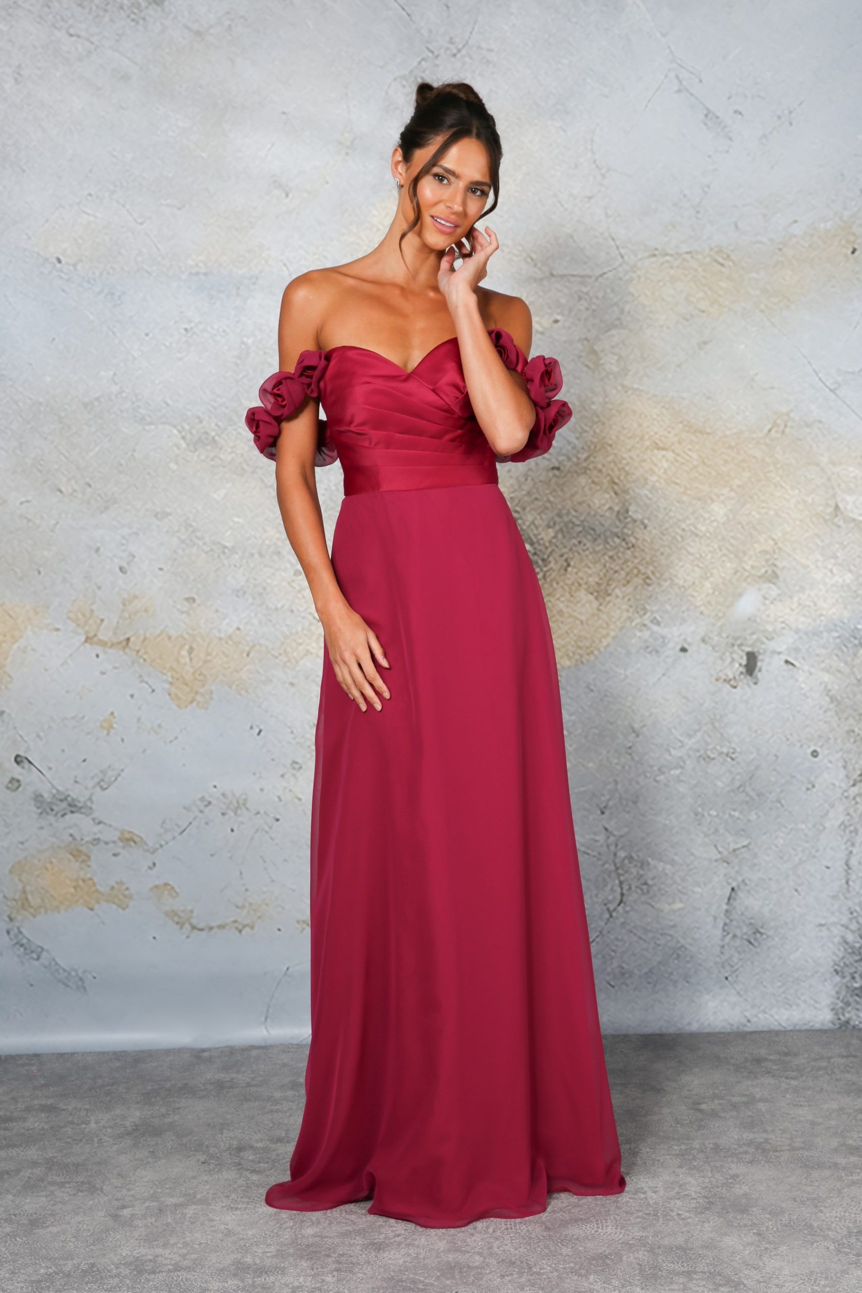RDM1338 bridesmaid dress in Plum