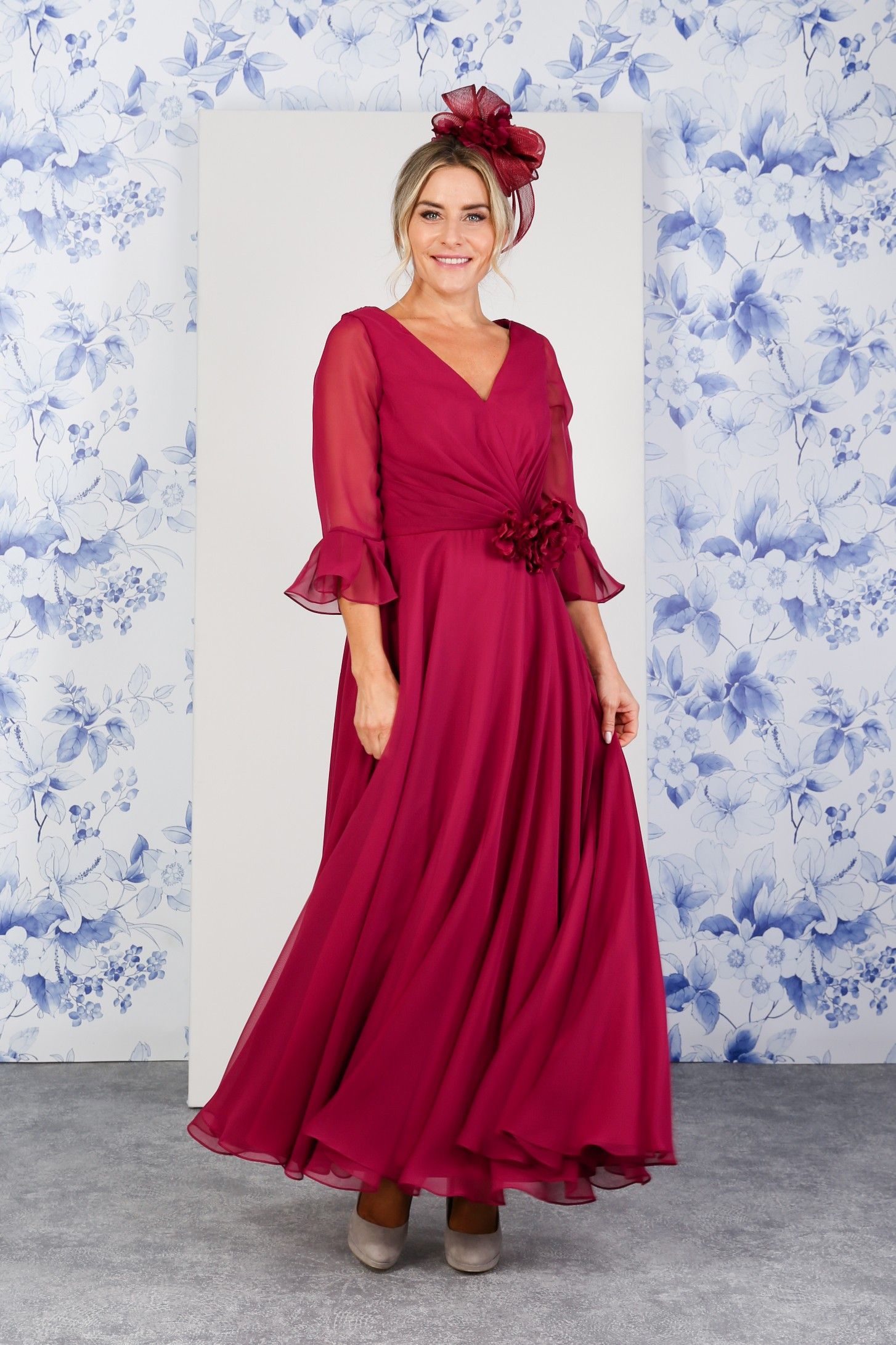 RDAD1218 mother of the bride outfit in Plum