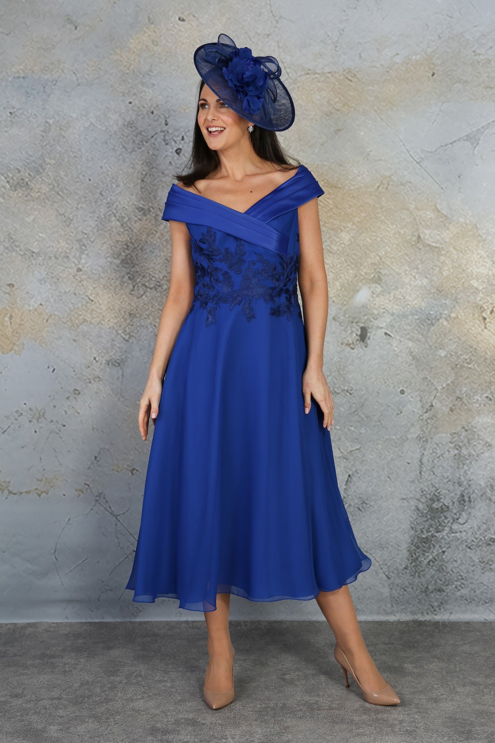 RDAD1310 mother of the bride outfit in Royal Blue